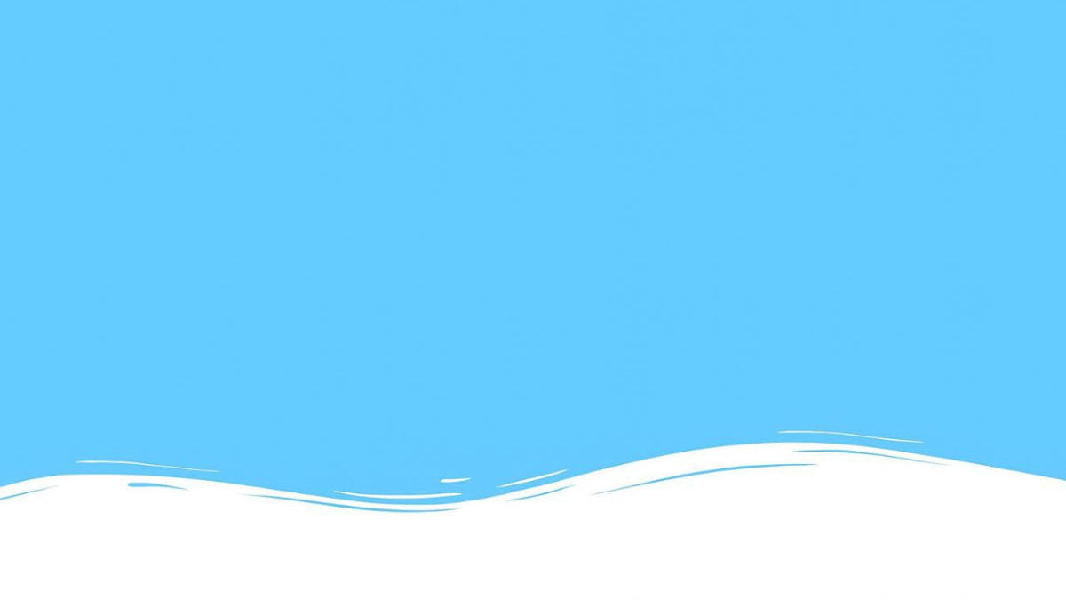 Simplified illustration of a snowy landscape with a blue sky.